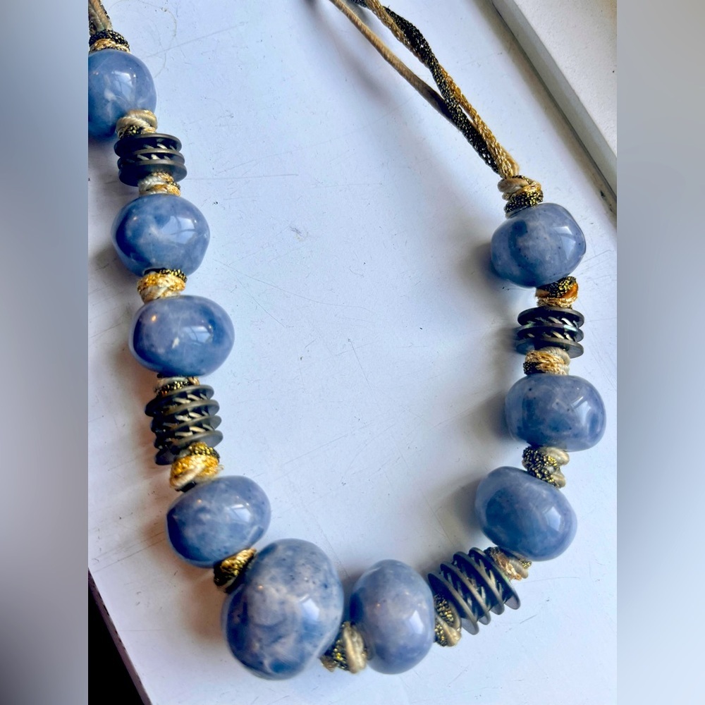 Grey gemstone necklace